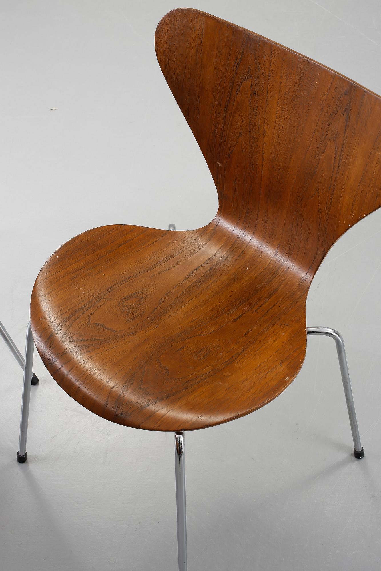 STOLAR 6 st, "Sjuan", Arne Jacobsen, Fritz Hansen, 1990-2000-tal.