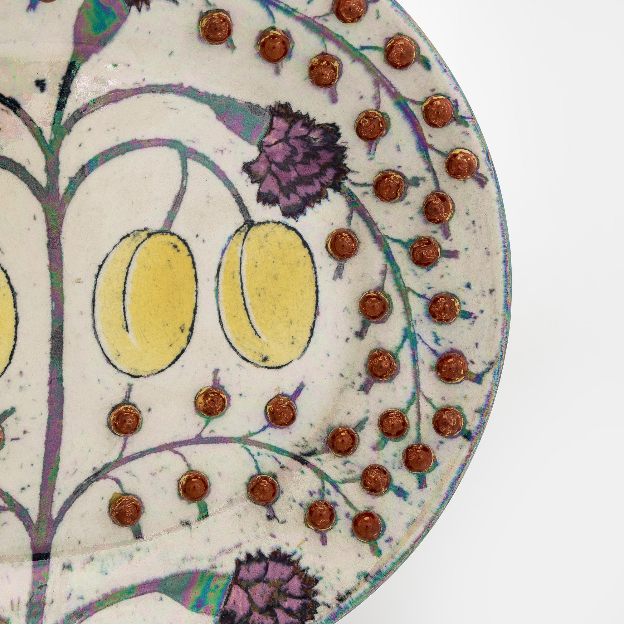 Birger Kaipiainen, Decorative dish, ceramic, signed Kaipiainen Arabia.