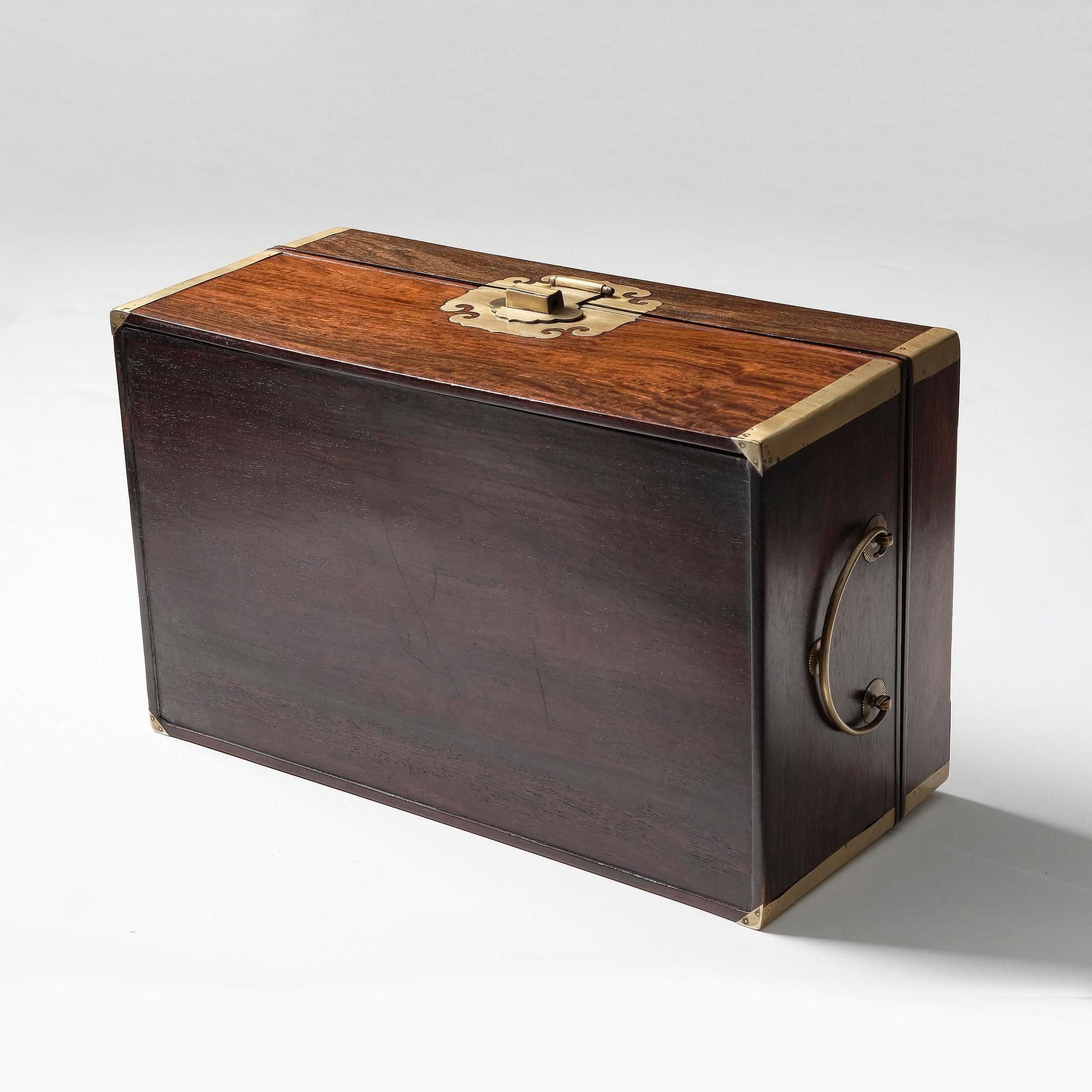A Zitan document box, Qing dynasty, 17/18th century.