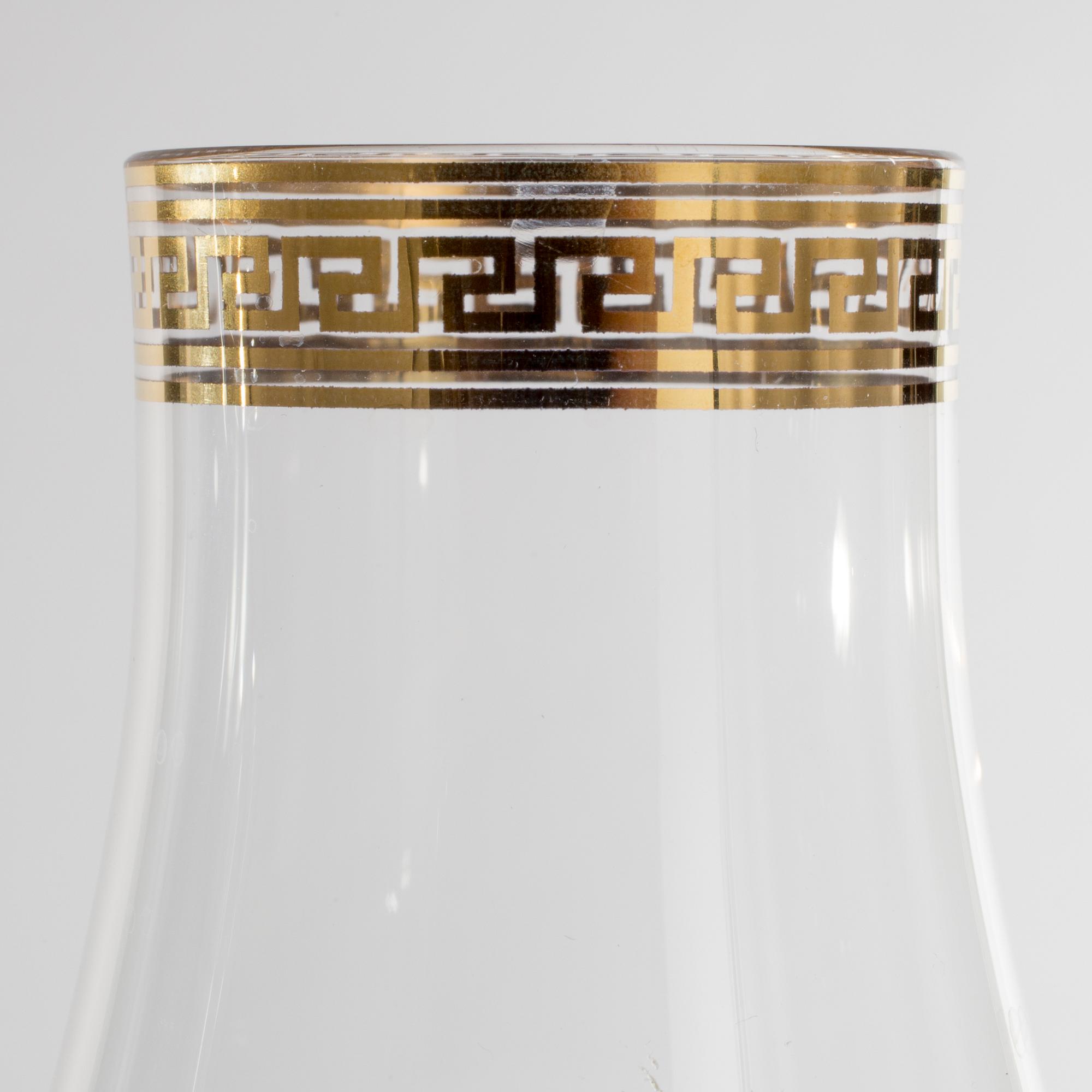 GLASSERVISDELAR, 32 stycken, "Medusa", Versace för Rosenthal.