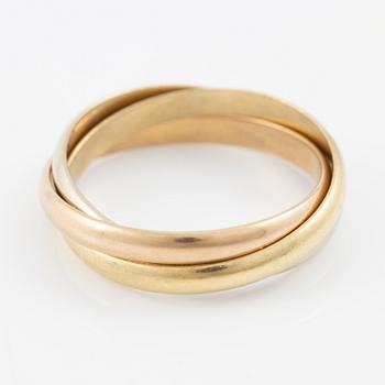 Cartier, ring, "Trinity" 18K gold in three colours.