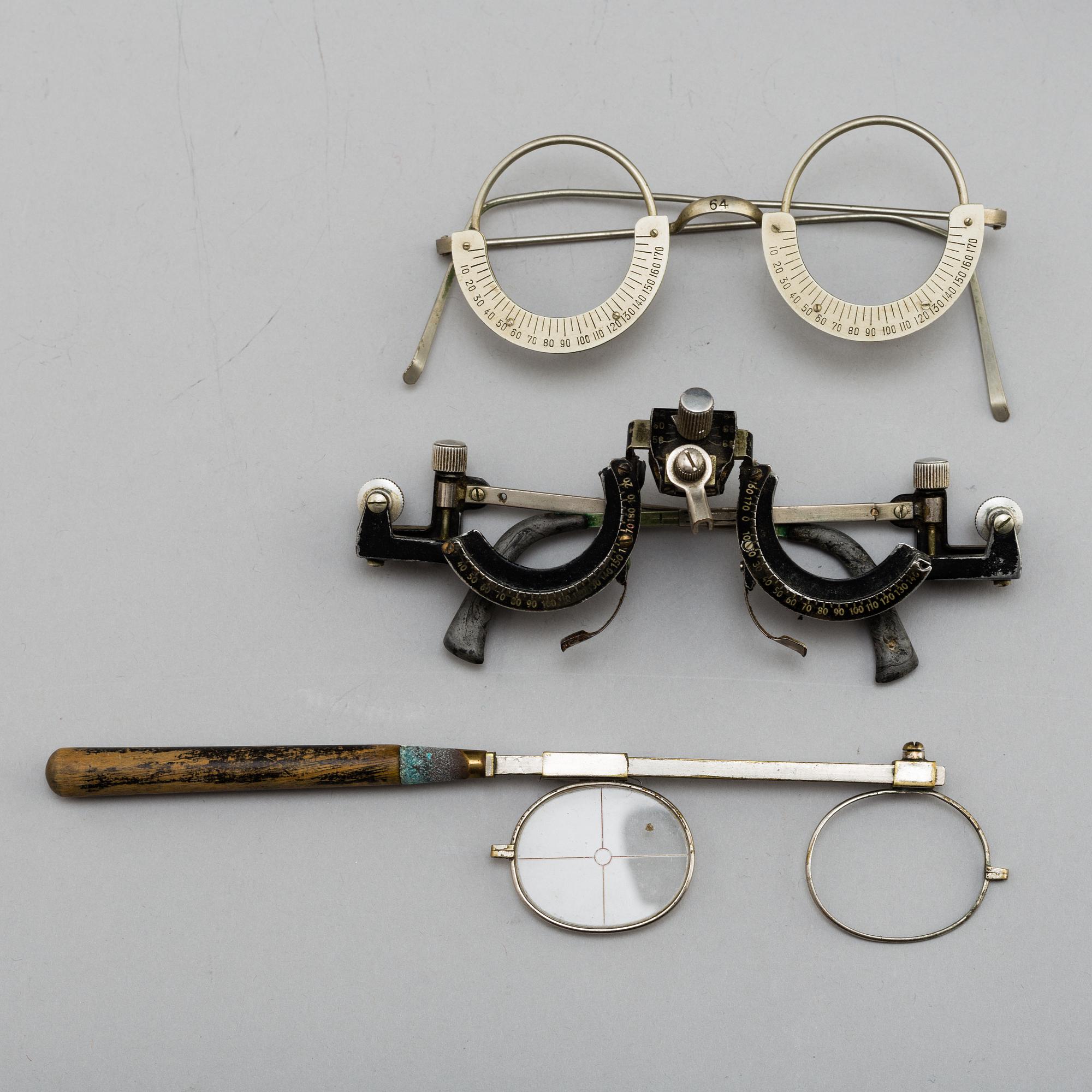 INSTRUMENT FÖR OPTIKER, troligen England, 1900-talets första hälft.