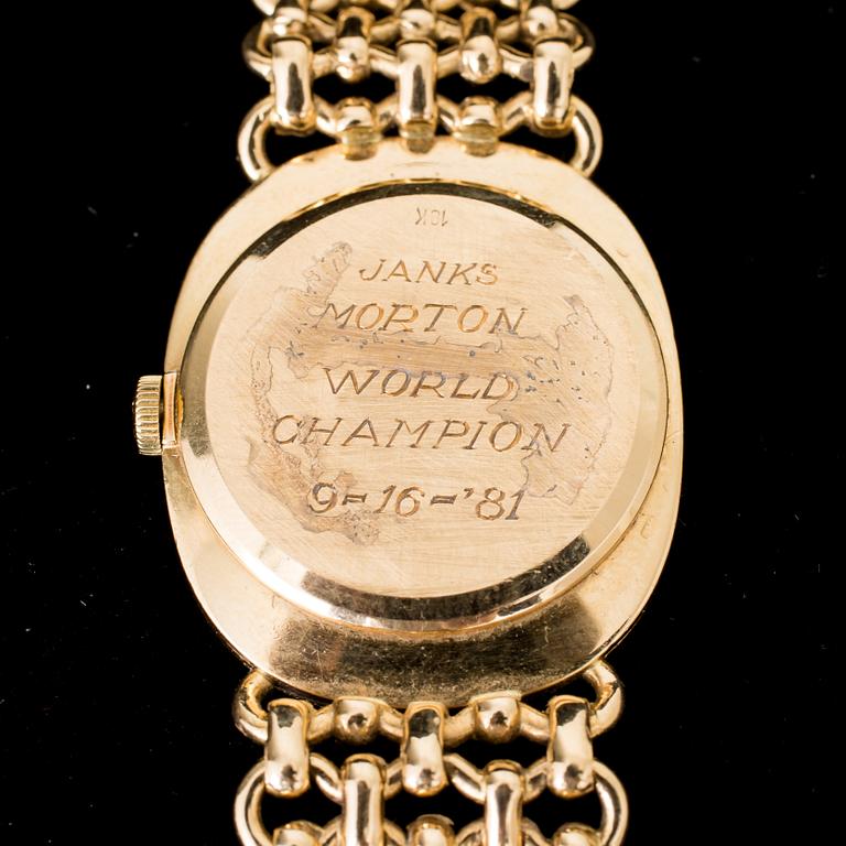 HERRARMBANDSUR, 18 k guld, "Golden Ellipse", Patek Philippe. Vikt ca 82 g.