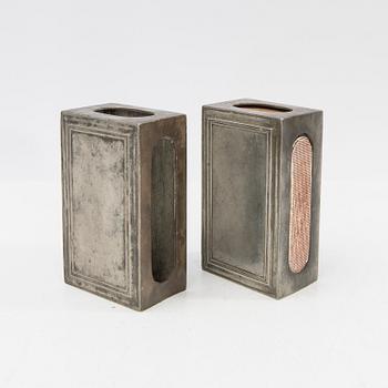 Just Andersen, A group of tin objects, 4 pcs, Denmark, first half of the 20th century.