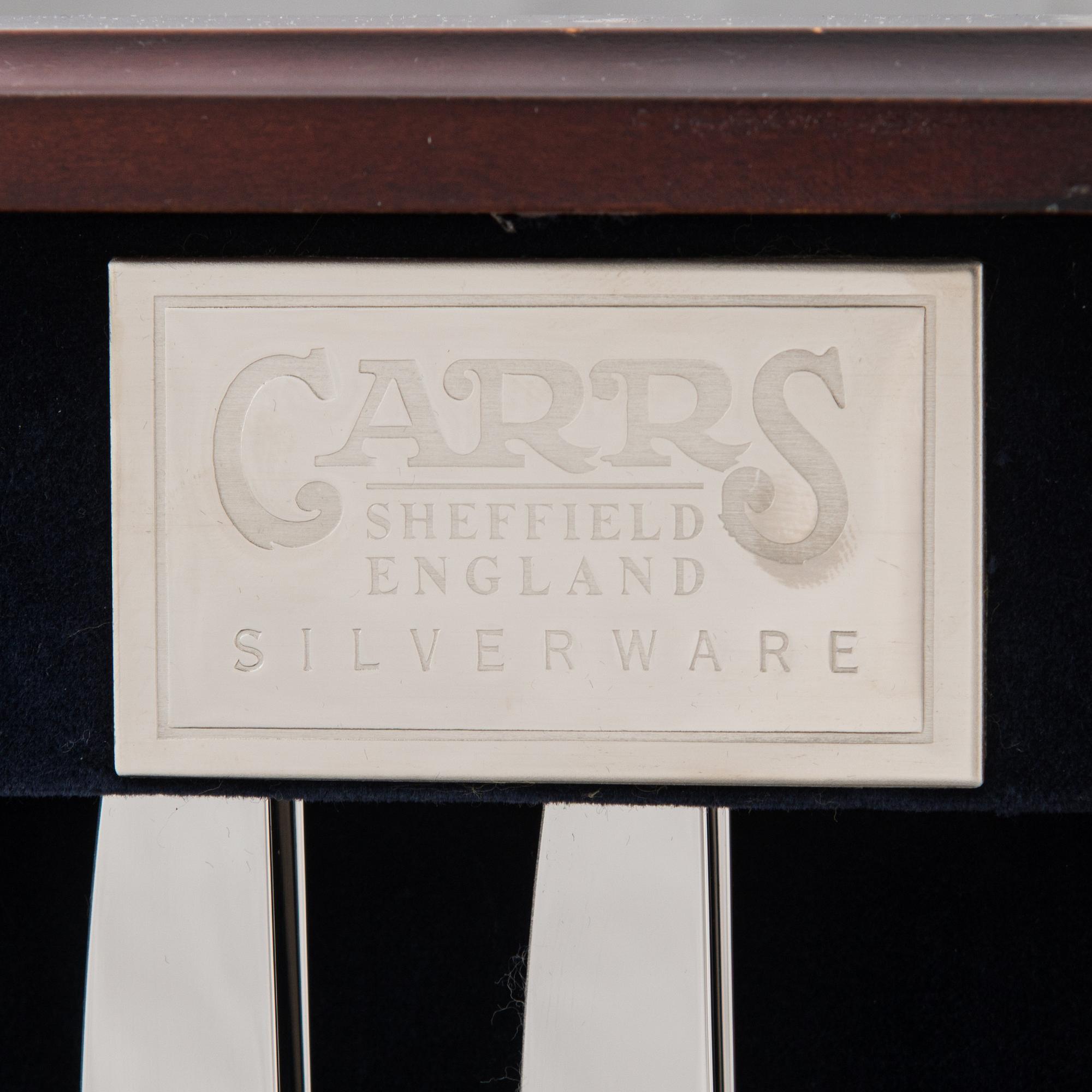 Bestickuppsättning, 84 delar, sterlingsilver, "Grecian Pattern", Carrs, Sheffield 1995. I originalschatull.