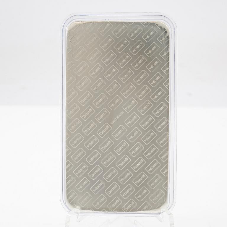 Silver bar 1kg 999 Valcambi Suisse.