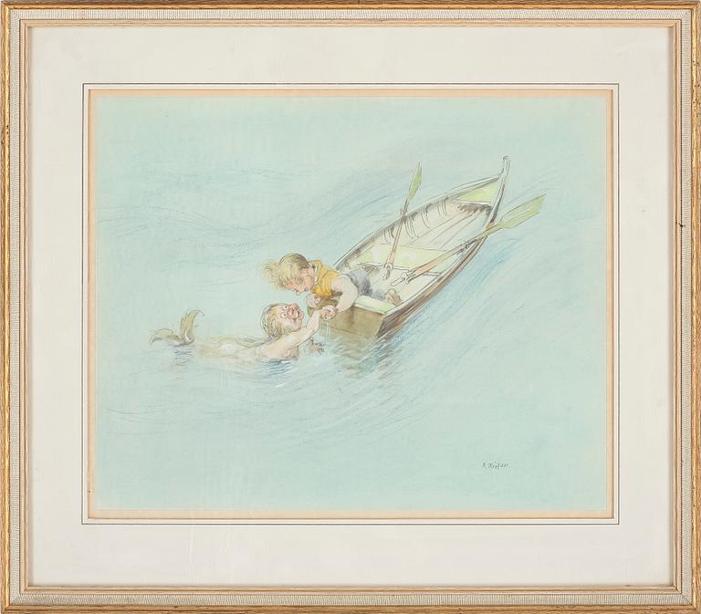 ROBERT HÖGFELDT, akvarell, sign.