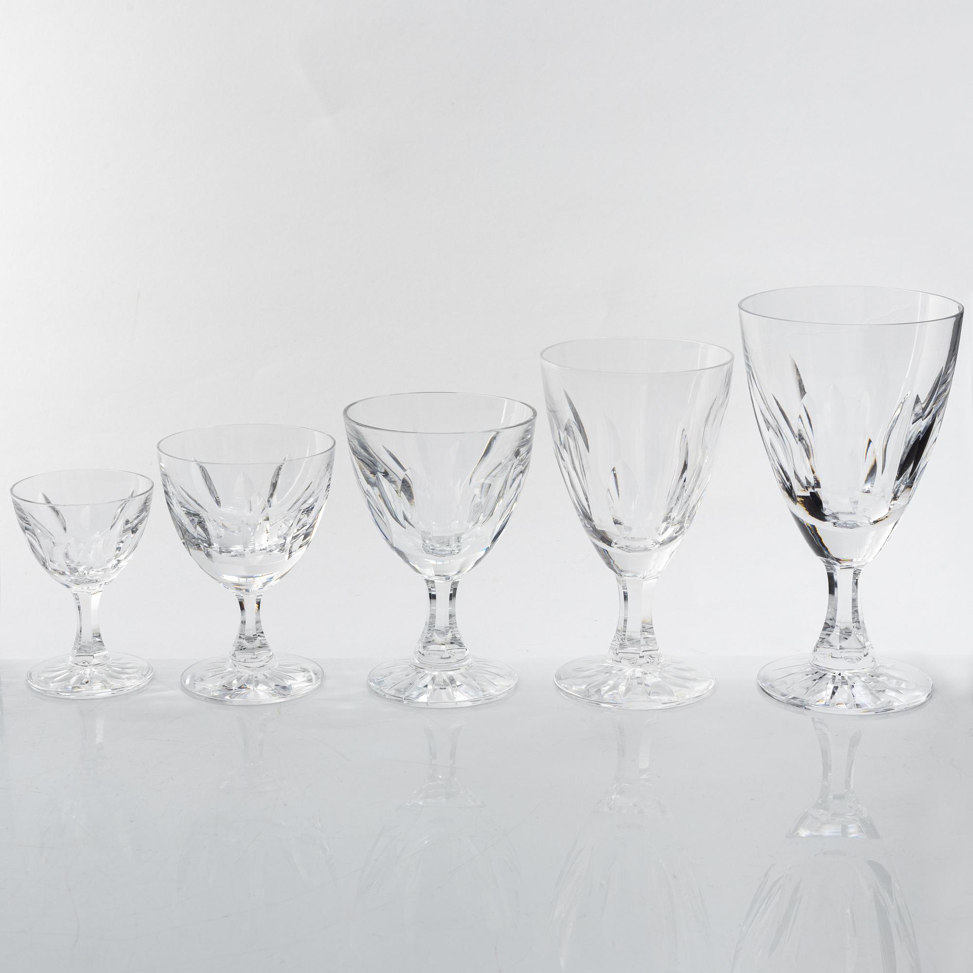 An 85-piece glass service, Kosta, Sweden, second half of the 20th century.