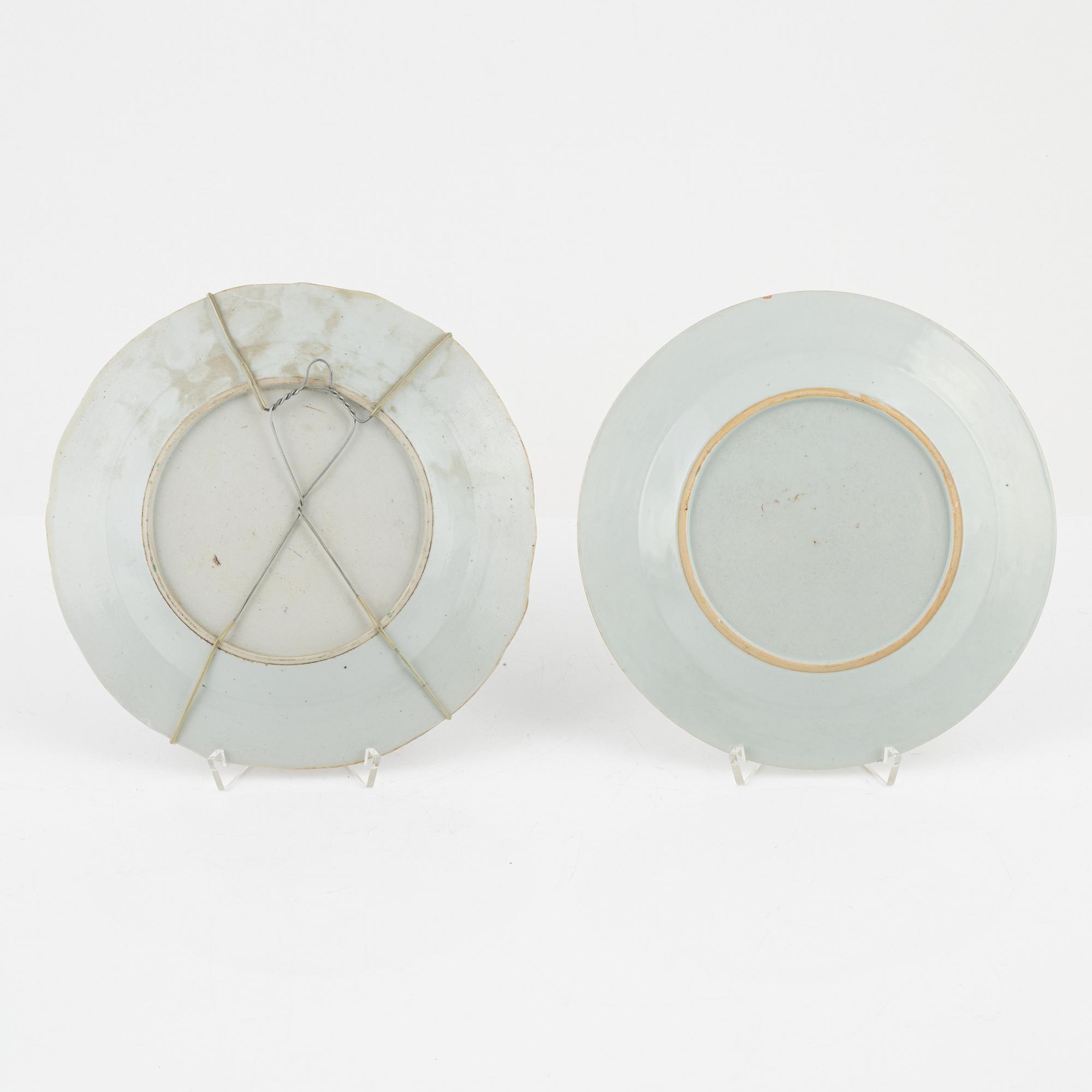 A set of five odd famille rose dishes, Qing dynasty, Qianlong (1736-95).
