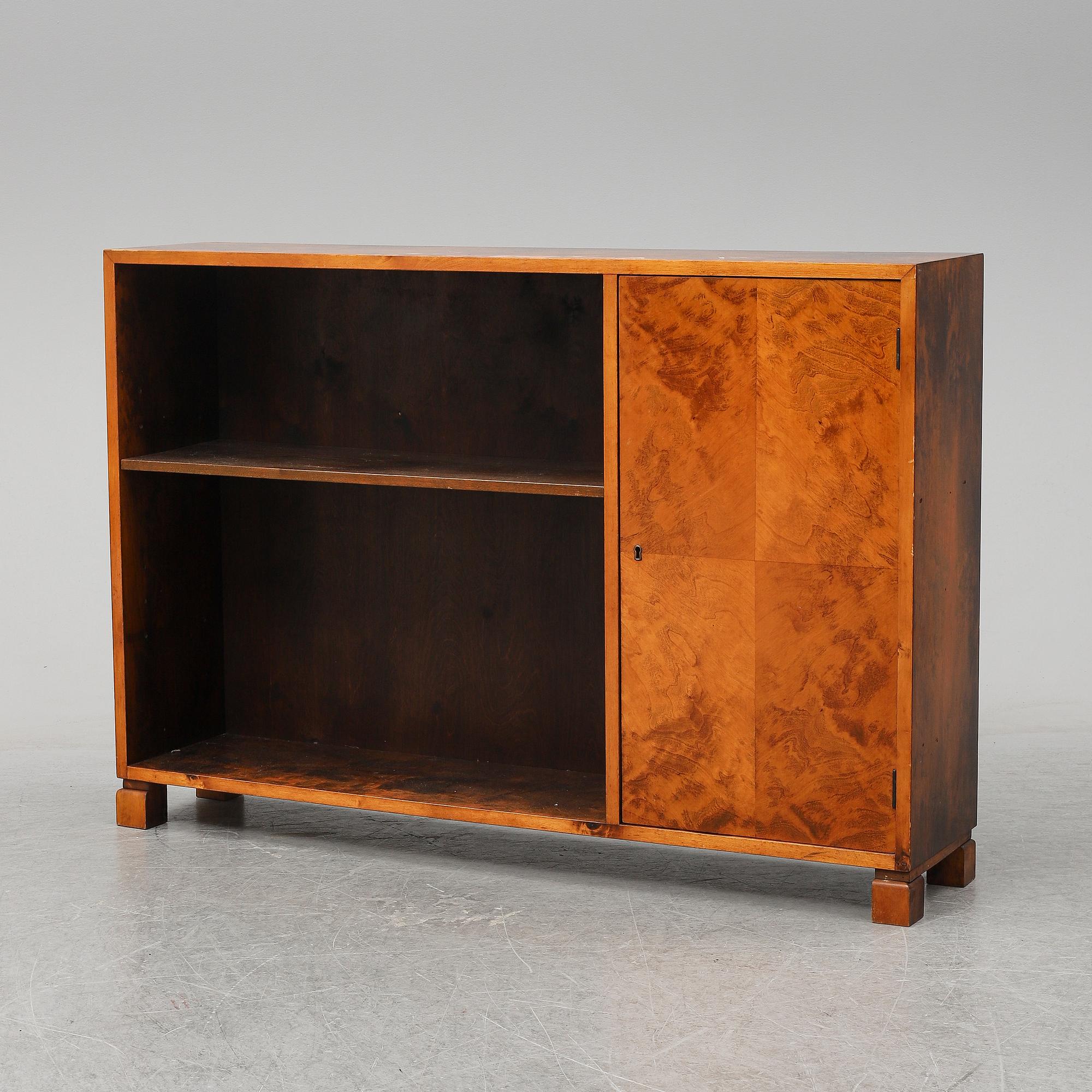A 1930's birch bookshelf.