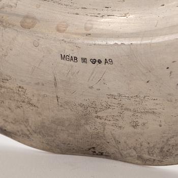 A Swedish silver dish bearing the mark of MGAB, Uppsala, 1951.