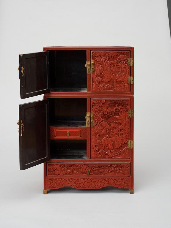 SKÅP, lack, Qing dynastin, 17/1800-tal.