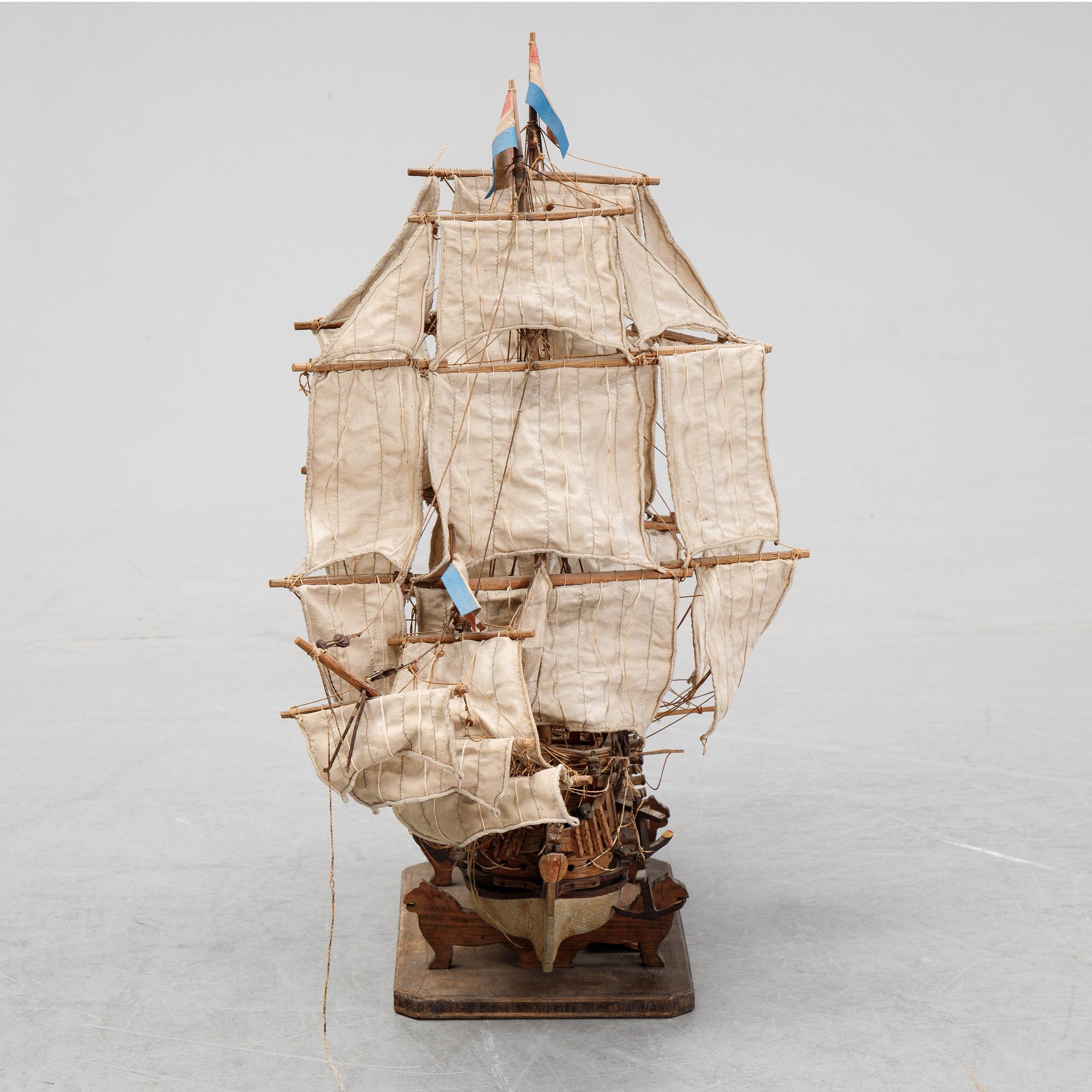 A model of a ship, mid 20th Century.