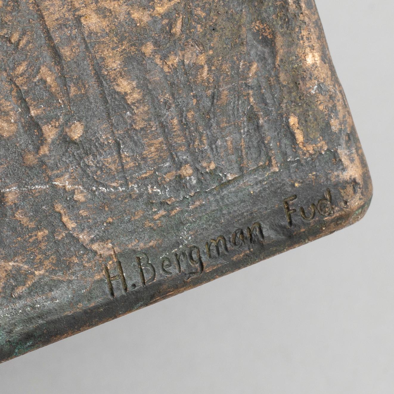 Carl Eldh, skulptur. Signerad och daterad 1911. Gjutarstämpel. Brons, höjd 19,5 cm.