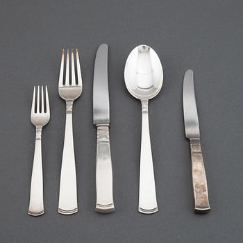 JACOB ÄNGMAN, bestickservis, 60 delar, silver. "Rosenholm", GAB, Stockholm/Eskilstuna, 1900-talets andra hälft.