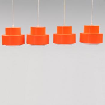 TAKLAMPOR, 4 st, Uno & Östen Christiansson för Luxus, 1900-talets andra hälft. Höjd ca 27 cm.