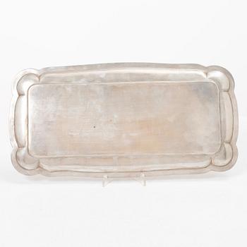 A silver tray, Pest, Austria, 1872-1922.