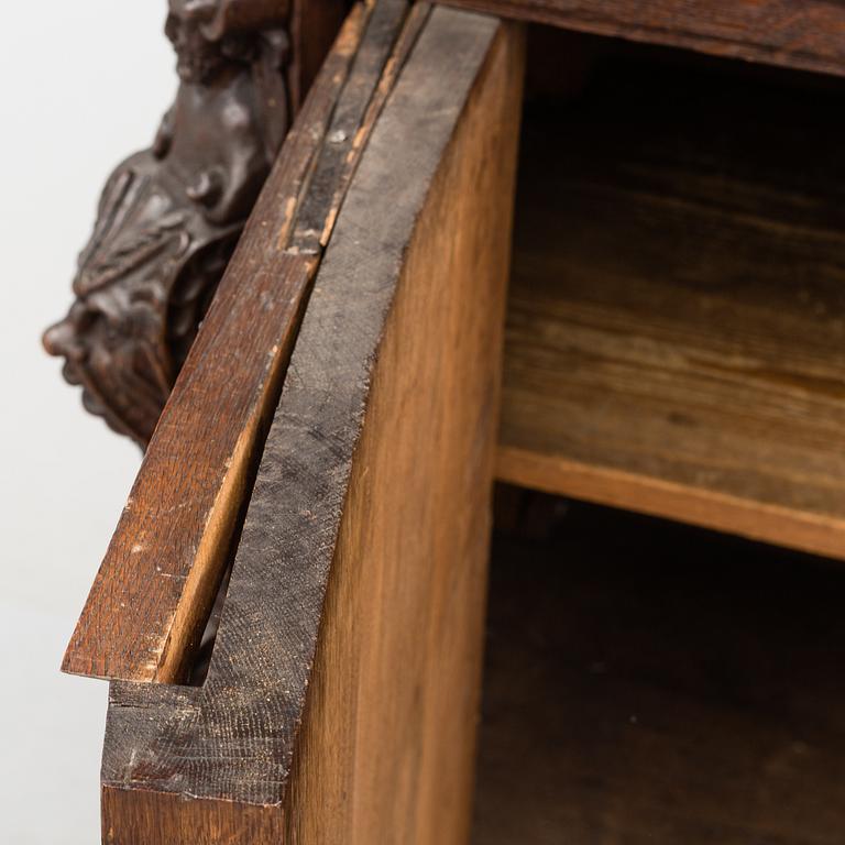 A 18th century Baroque oak cabinet.