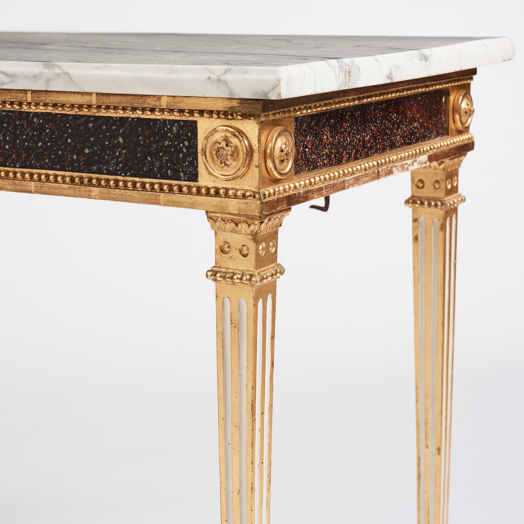 Konsolbord, Stockholmsarbete, 1700-talets slut, Sengustavianskt.