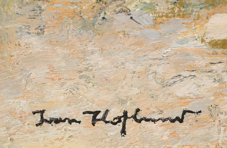 IVAN HOFLUND, olja på pannå, signerad.