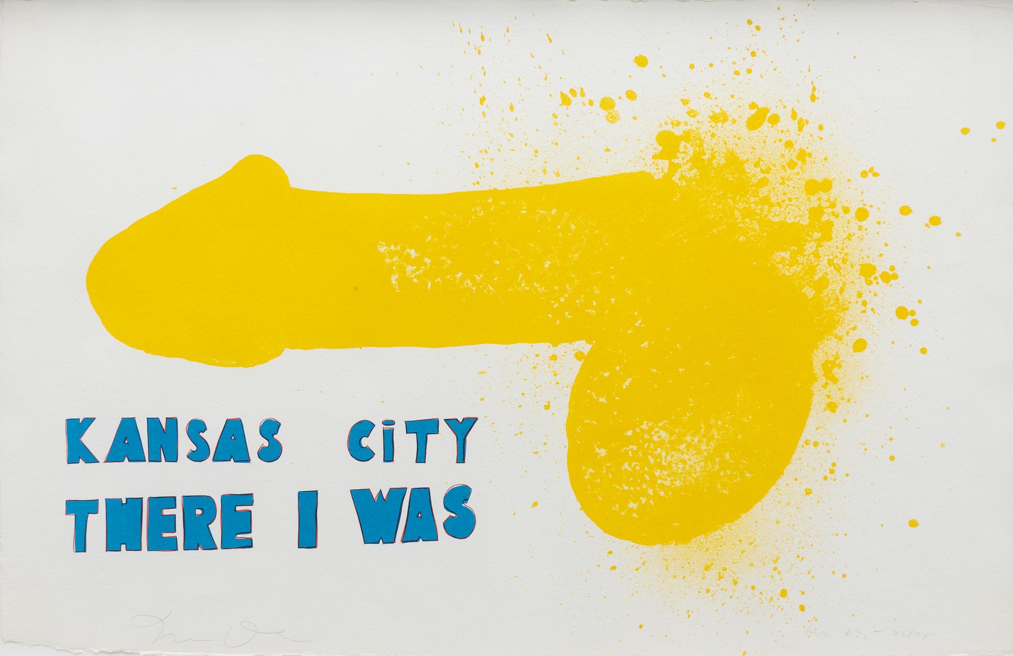 Jim Dine, "Kansas City There I Was" - From the "Oo La La" portfolio - collaboration with Ron Padgett.