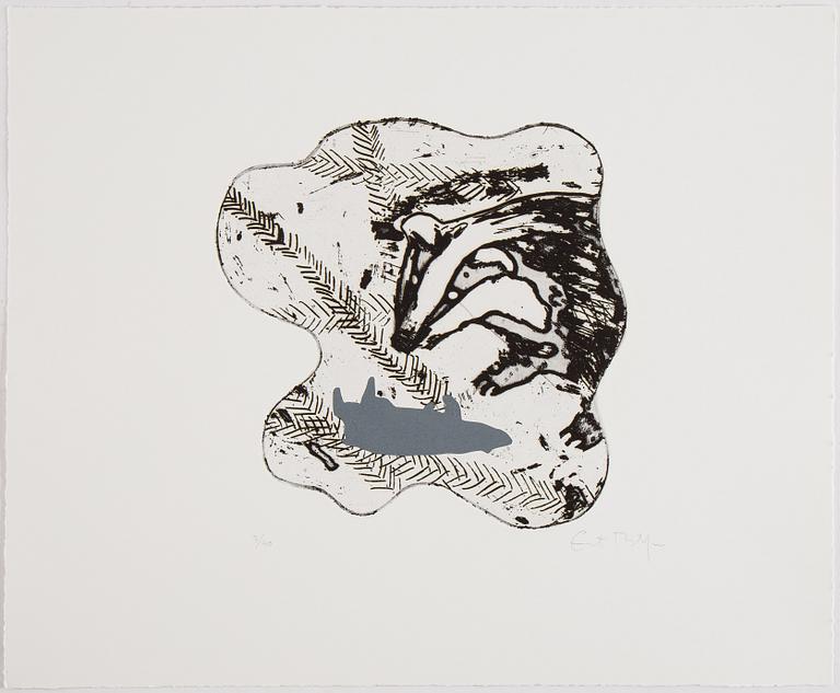 Ernst Billgren, "The end of all animals", portfolio bestående av 12 etsningar, signerad och numrerad 3/40.