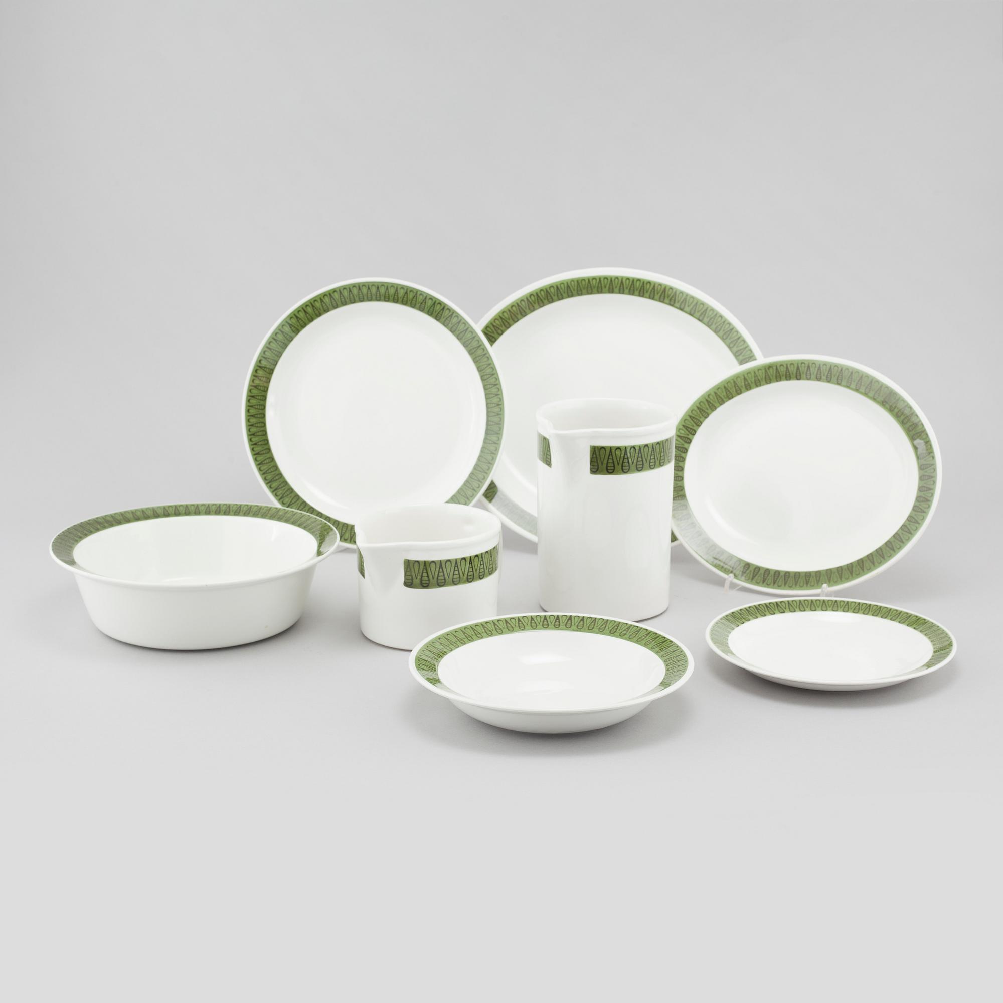 A mid 20th century "Droppar" tableware set of 23 pcs by Berit Ternell for Upsala Ekeby.