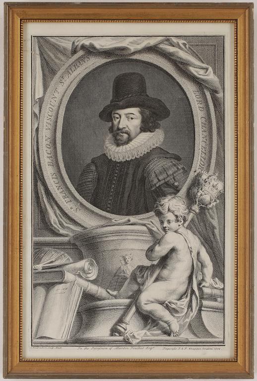 GRAVYRER, 4 st, bland annat George Vertue, 1700-tal.
