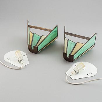 A pair of Art Deco wall lights.