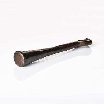 A Swedish late baroque bronze mortar and pestle, dated 1759.