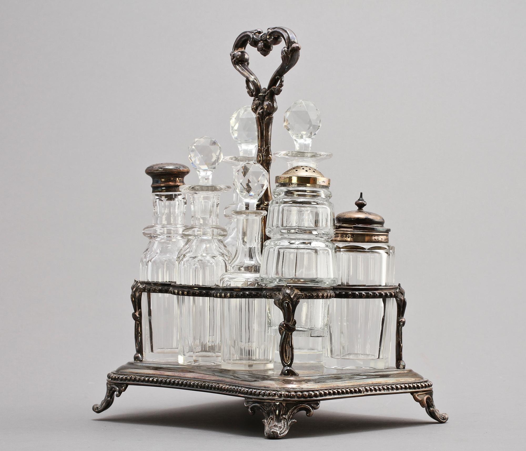 BORDSSURTOUT, nysilver, 1800/1900-tal.