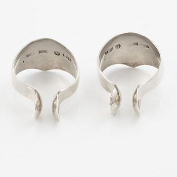 Sven-Erik Högberg, a pair of earrings, silver, Gothenburg 1977.