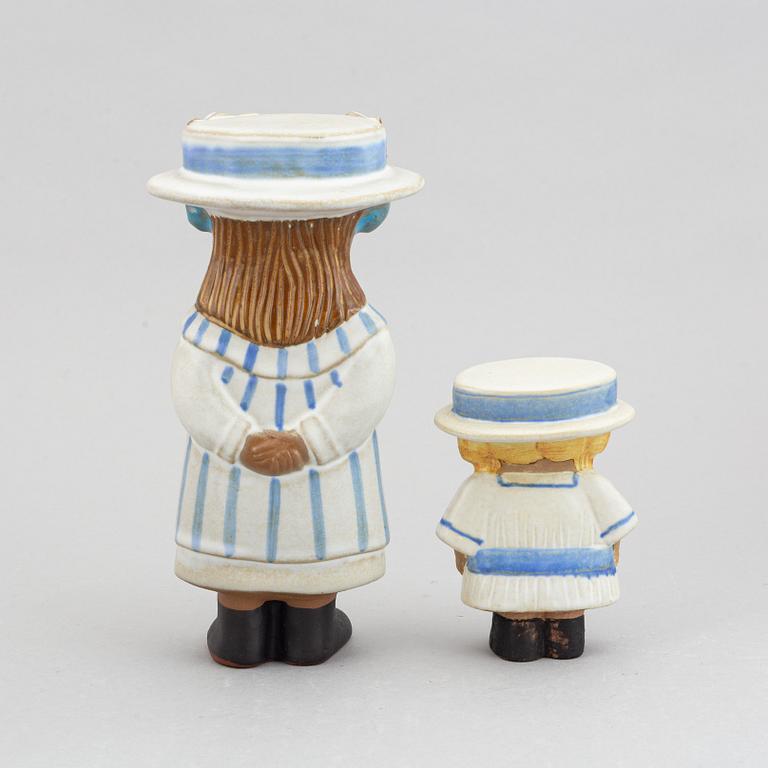 Lisa Larson, six stoneware figurines from the 'Sekelskifte' series, Gustavsberg, 1975-83.
