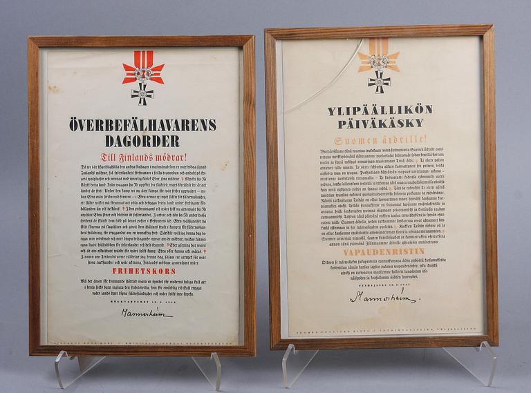 TRYCK, 6 st, Finland, 1940-tal.