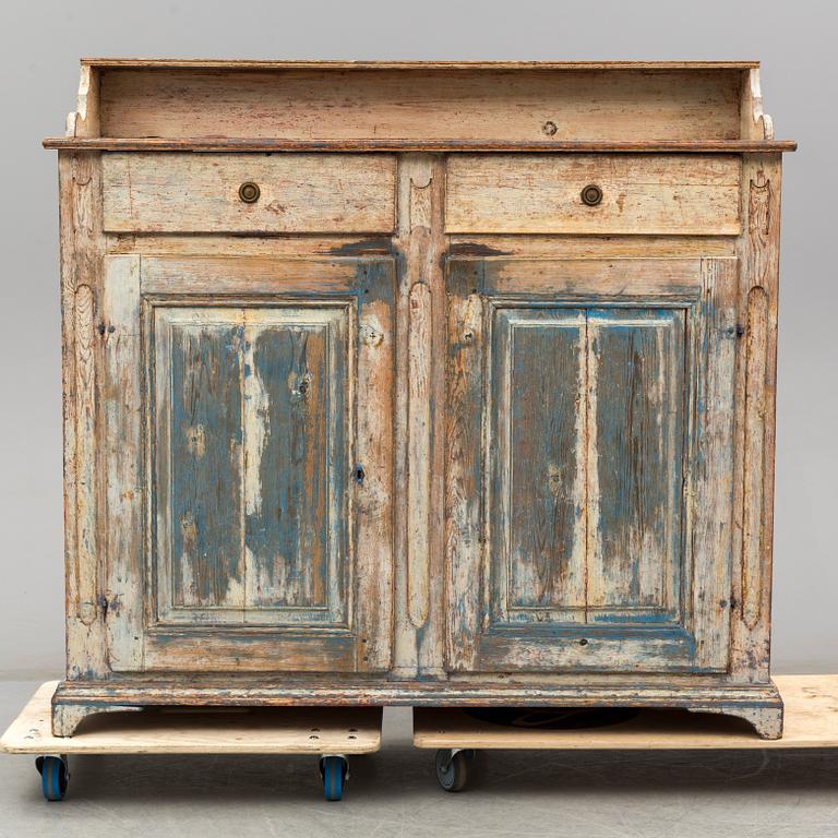 A provincial Gustavian painted pine sideboard, early 19th Century.