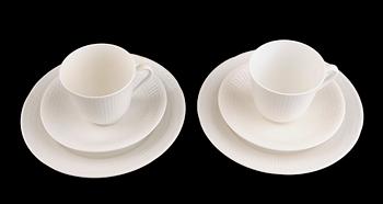KAFFESERVIS, 24 del, porslin, Louise Adelborg, Rörstrand.