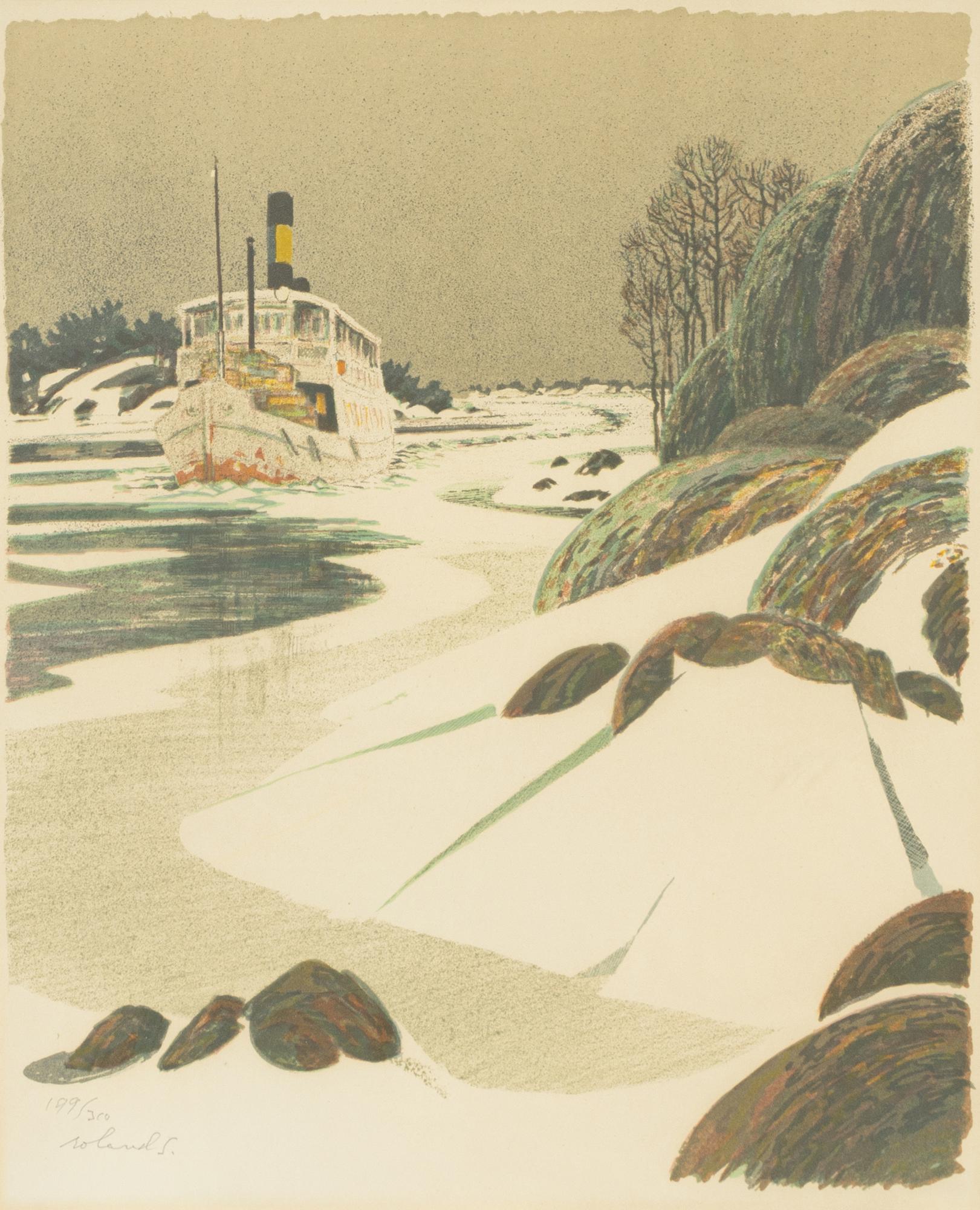 Roland Svensson, färglitografi, signerad och numrerad 199/360.