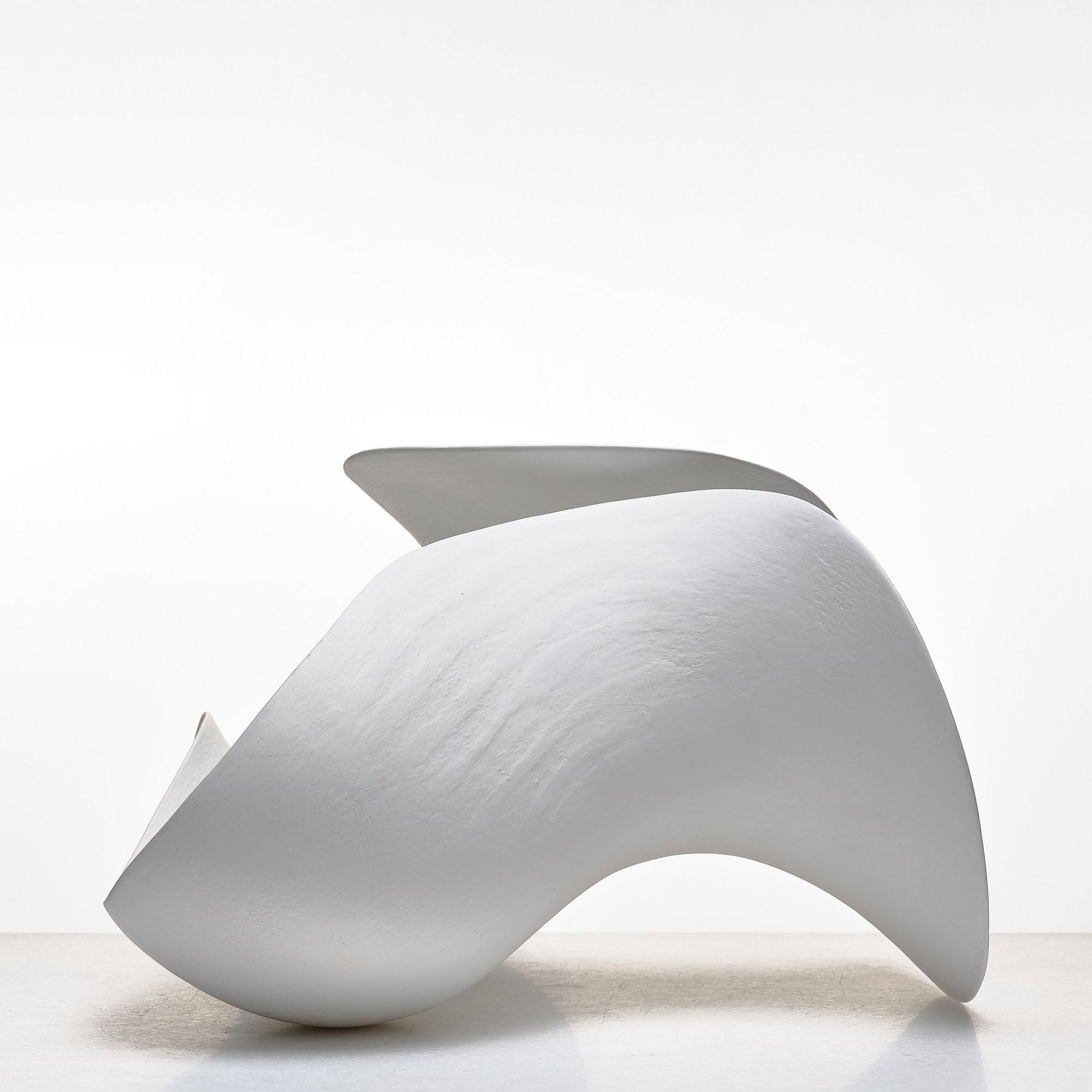 Eva Hild, a white stoneware sculpture "Skärva", Sweden 2006.