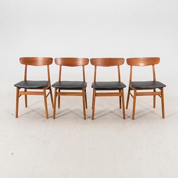 A set of four Mosbols teak chair from Findahls mobelfabrik 1960s.