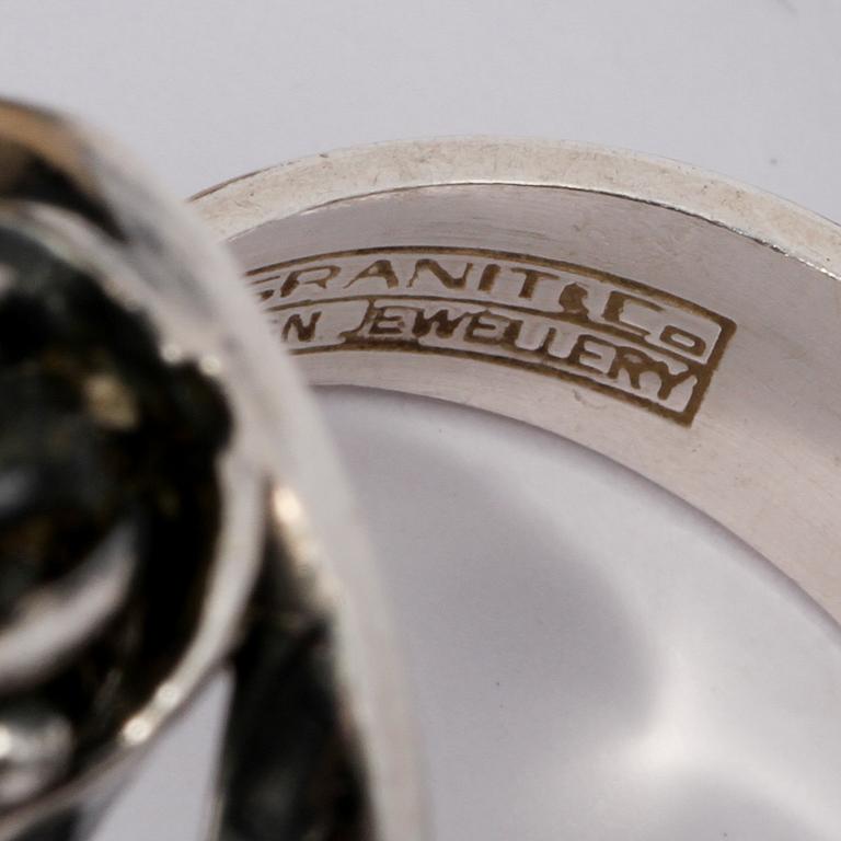 RING, sterlingsilver, E. Granit & Co, Helsingfors, Finland. Vikt 8 g.