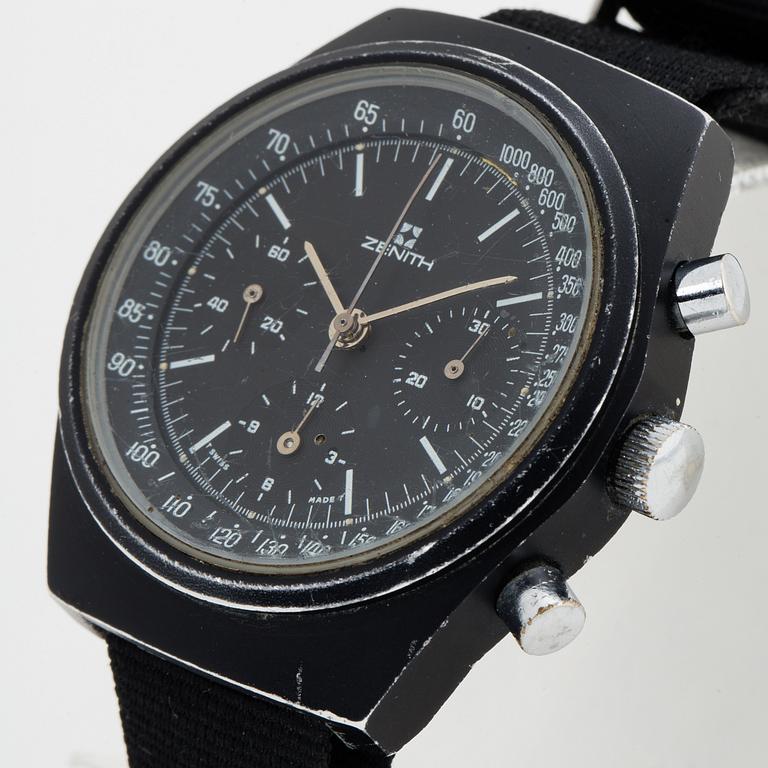 ZENITH, 'PVD', chronograph, wristwatch, 41 (45) mm.