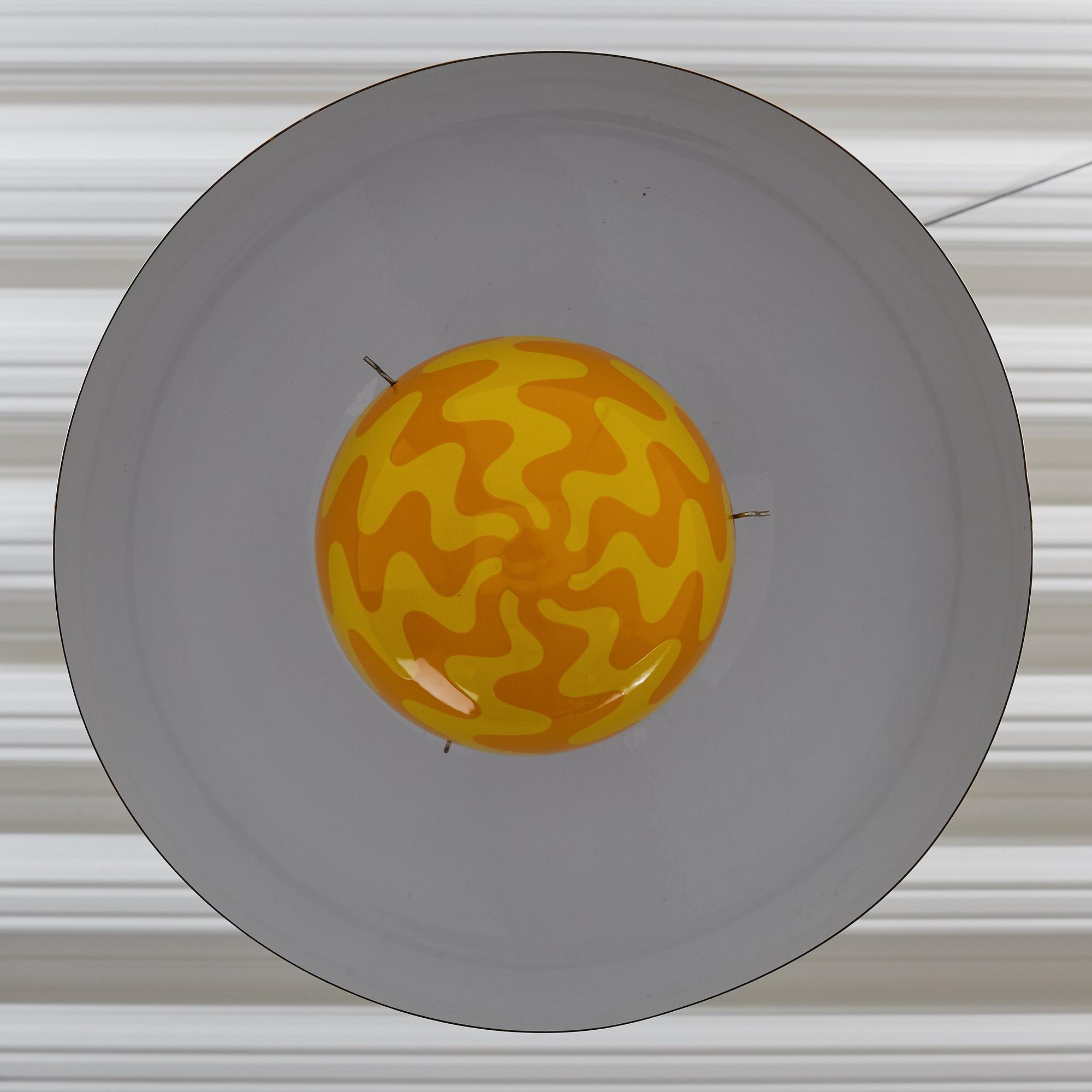 Verner Panton, an enameled metal "Flower Pot", by Louis Poulsen, Denmark 1970's.