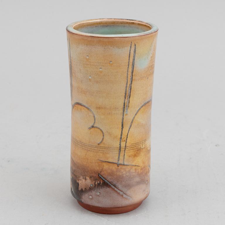 A stoneware vase by Wilhelm Kåge, Gustavsberg, signed and dated 1930.