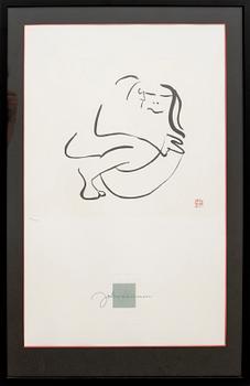 John Lennon, after etchings 4 pcs printed signature numbered 1585/3000E.