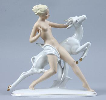 FIGURIN, porslin, Schaubach, 1900-talets andra hälft.