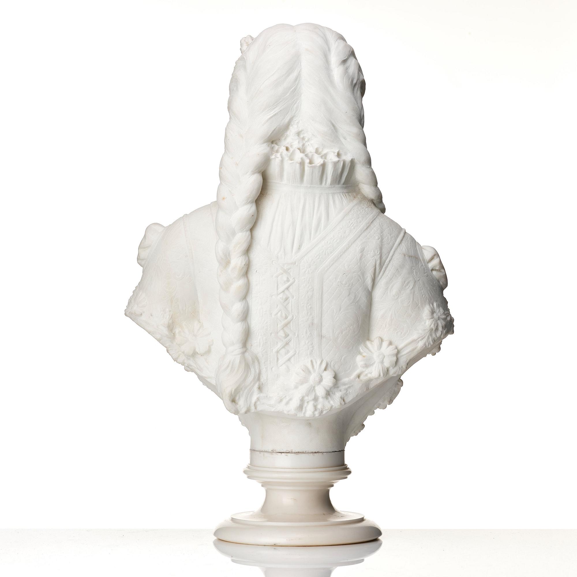 Italian school 19th Century. Renaissance lady with braids.