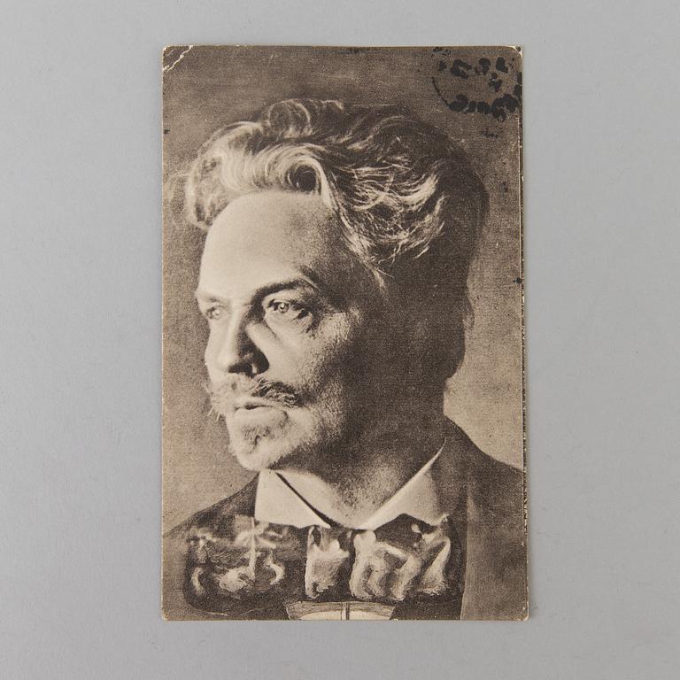 A post card with autograph by August Strindberg.