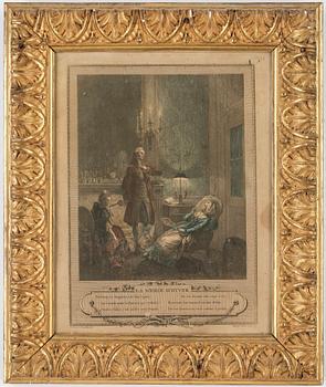 RAMAR MED GRAVYRER, ett par + 1, empire, 1800-talets första hälft.