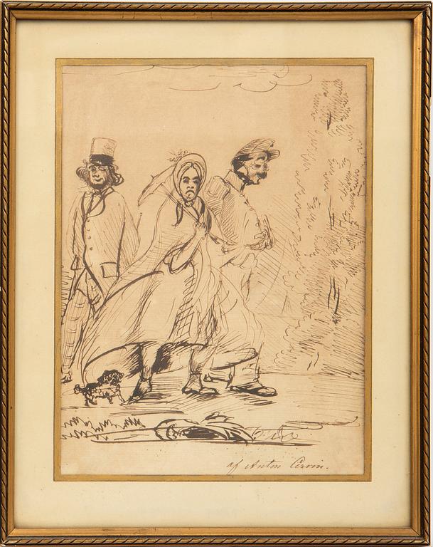 Okänd konstnär 1700/1800-tal , drawing signed Anton Cervin.