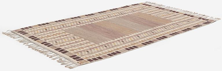 Barbro Nilsson, a 'Salerno grå' ('Kristianstad'), flat weave, c. 268 x 155 cm, signed AB MMF BN.